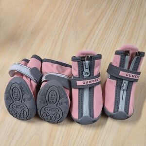 Pink and Gray Dogs Shoes